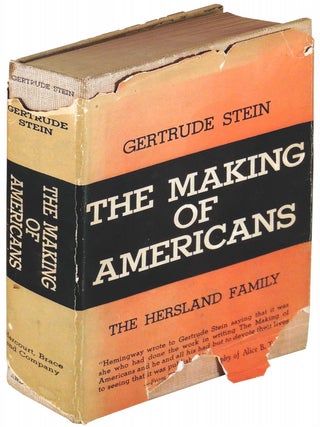 Item #30146 The Making of Americans: The Hersland Family. Gertrude Stein, Bernard Fay