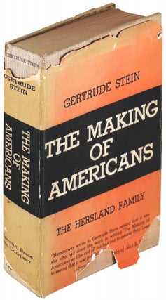 Item #30146 The Making of Americans: The Hersland Family. Gertrude Stein, Bernard Fay
