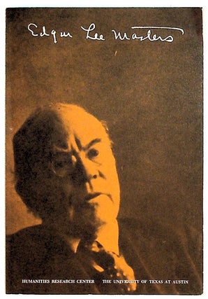 Item #30335 Edgar Lee Masters, an exhibition in commemoration of the centenary of his birth:...