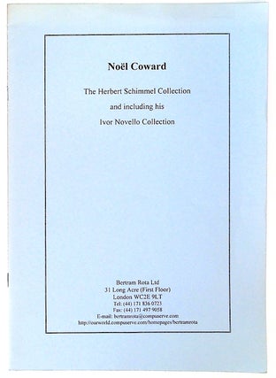 Item #30421 Noel Coward, the Herbert Schimmel collection and including his Ivor Novello...