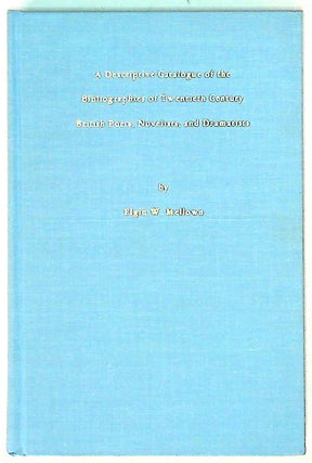 Item #30465 A descriptive catalogue of the bibliographies of Twentieth Century British poets,...
