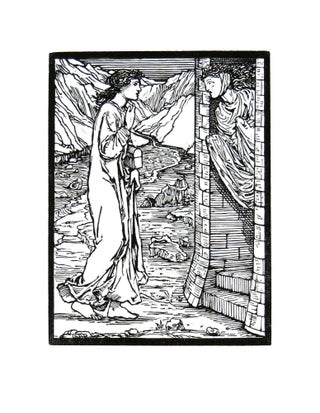 Item #30548 The Story of Cupid and Psyche: The Speaking Tower. PRINT. William Morris, Edward...