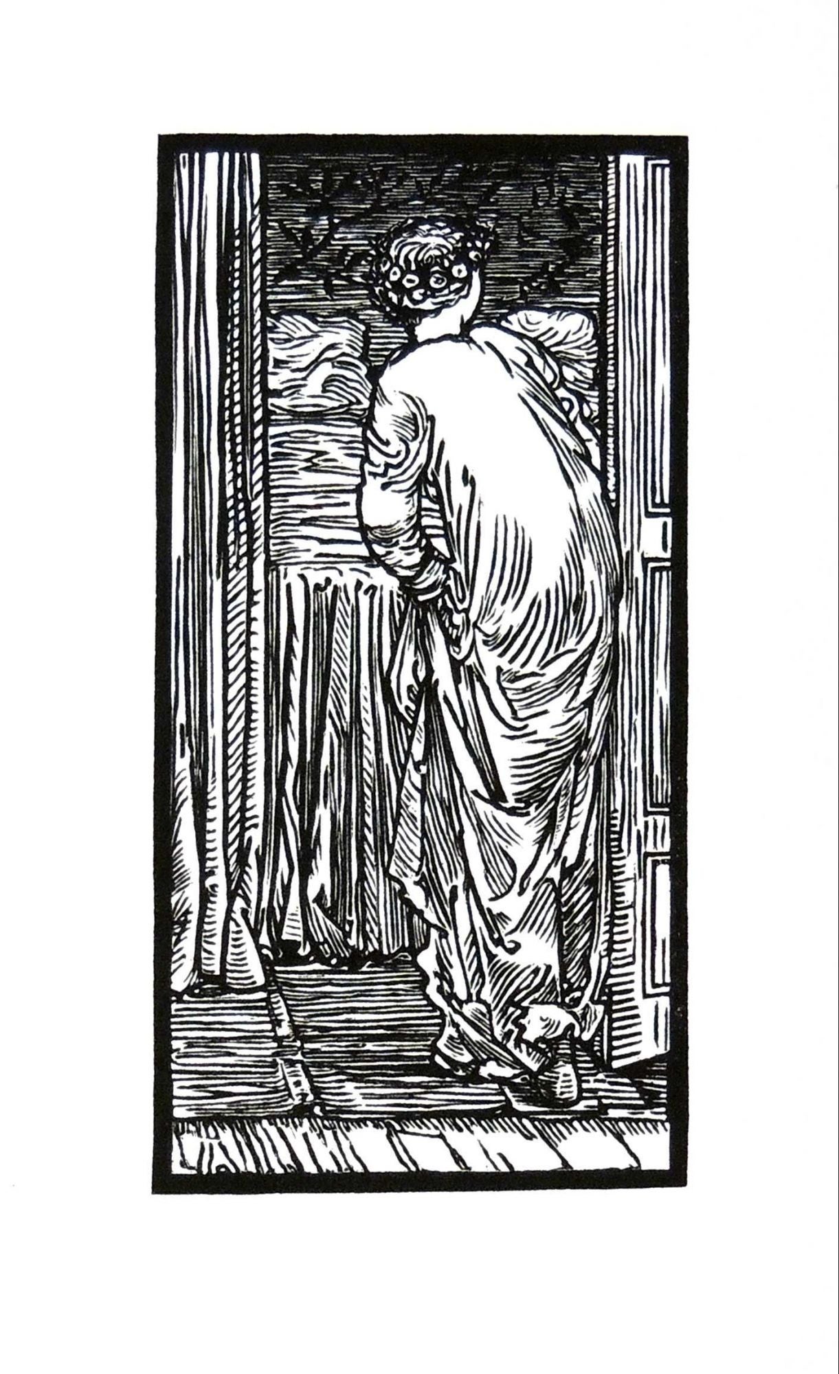 The Story of Cupid and Psyche: Psyche by the Bed. PRINT by William Morris,  Edward Burne-Jones on The Kelmscott Bookshop