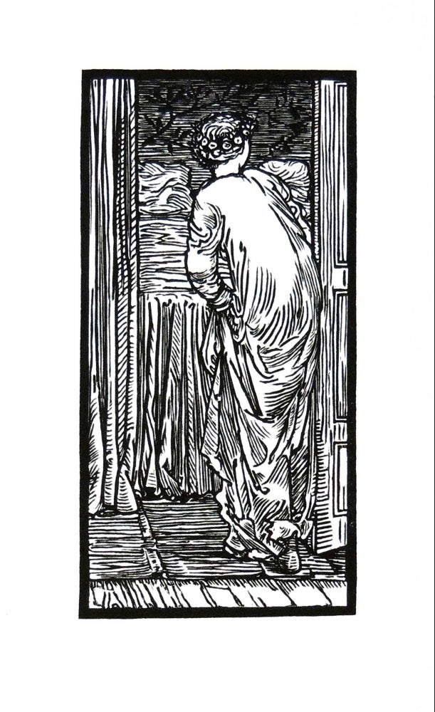 Item #30558 The Story of Cupid and Psyche: Psyche by the Bed. PRINT. William Morris, Edward Burne-Jones.