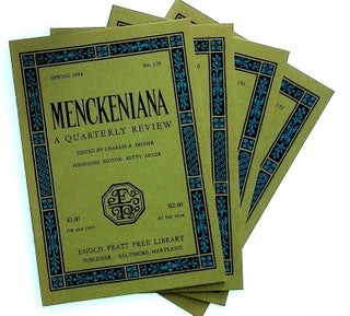 Item #30916 Menckeniana: A Quarterly Review. 4 issues from 1994: Spring, Summer, Fall, and...