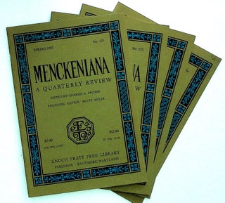 Item #30918 Menckeniana: A Quarterly Review. 4 issues from 1992: Spring, Summer, Fall, and...