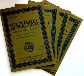 Item #30920 Menckeniana: A Quarterly Review. 4 issues from 1989: Spring, Summer, Fall, and...