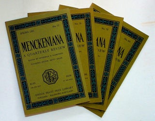 Item #30922 Menckeniana: A Quarterly Review. 4 issues from 1981: Spring, Summer, Fall, and...