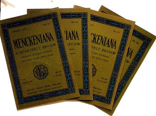 Item #30923 Menckeniana: A Quarterly Review. 4 issues from 1975: Spring, Summer, Fall, and...