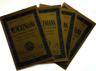 Item #30924 Menckeniana: A Quarterly Review. 4 issues from 1976: Spring, Summer, Fall, and...