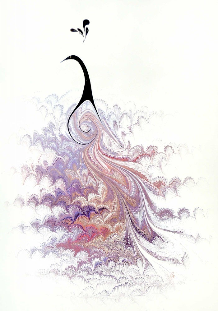 Item #31173 Peacock Marbled Graphic. Robert Wu.
