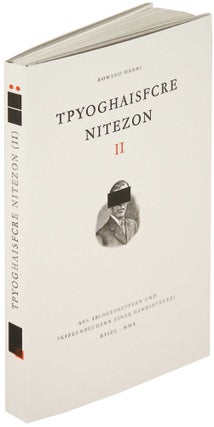 Item #31409 Typographic Notes II; (Typografische Notizen II). Romano Hänni, Haenni Hanni