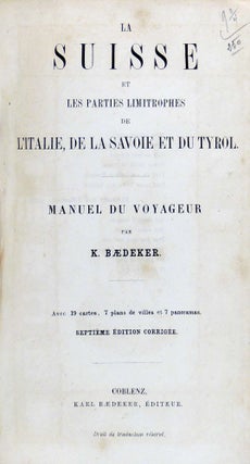 La Suisse et Les Parties Limitrophes de L'Italie, de la Savoie et du Tyrol
