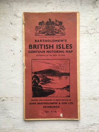 Item #3162 Bartholomew's British Isles Contour Motoring Map. John Bartholomew