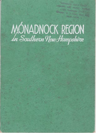 Item #31806 Monadnock Region in Southern New Hampshire. John E. Coffee Monadnock Region Association