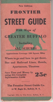 Item #31810 Frontier Street Guide with Maps of Greater Buffalo Including All Suburbs. New...