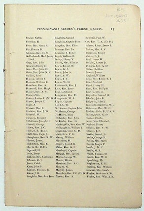 Item #31811 Forty-Ninth Annual Report of the Board of Managers of the Female Seamen's Friend...