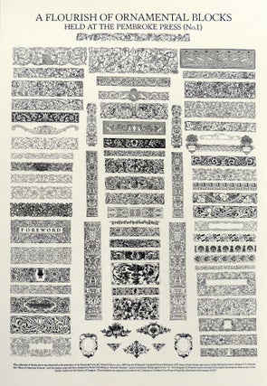 Item #32616 A Flourish of Ornamental Blocks Held at the Pembroke Press (No. 1 and No. 2). Two...