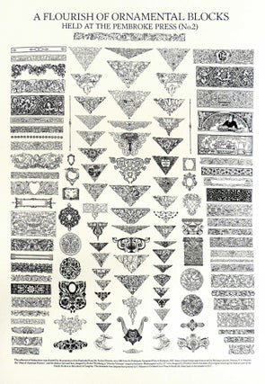 A Flourish of Ornamental Blocks Held at the Pembroke Press (No. 1 and No. 2). Two broadsides