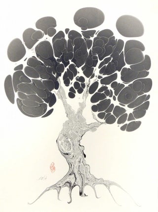 Item #33272 Grey Tree Original Marbled Graphic. Robert Wu