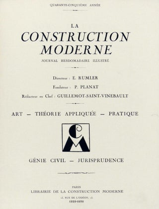 La Construction Moderne: Journal Hebdomadaire Illustre