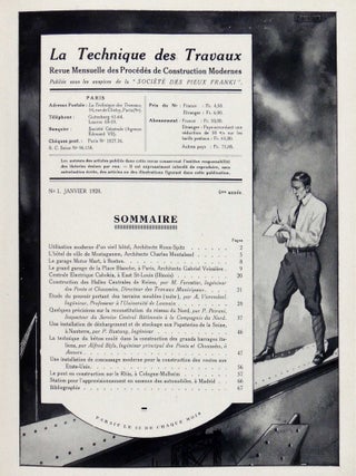 La Technique des Travaux: Revue Mensuelle des Procedes de Construction modernes 4me annee. 1928 [Monthly Review of Modern Construction Processes. Fourth Year]