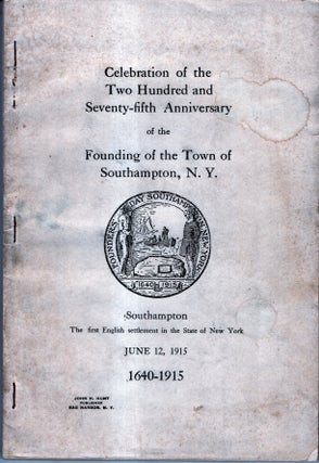 Item #33733 Celebration of the Two Hundred and Seventy-fifth Anniversary of the Founding of the...