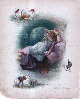 Item #33762 A Long Time Ago. Favourite Stories Retold. ILLUSTRATION ONLY - Sleeping Beauty. Mrs....