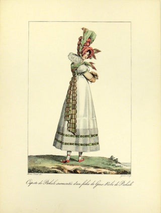Item #33816 Fashion Print - Capote de Perkale surmontee d'un fichu de Gaze Robe de Perkale....