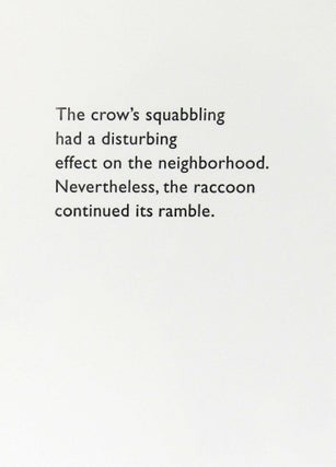 The Crow and the Raccoon: A Suburban Fable