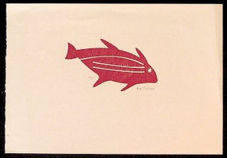 Item #34052 Linocut of Fish. Unknown