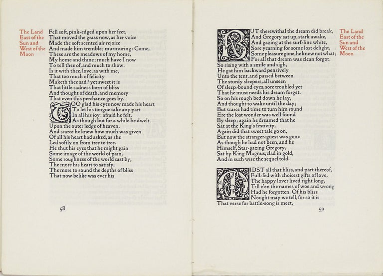 Item #34159 Eight leaves from The Earthly Paradise. Kelmscott Press, William Morris.