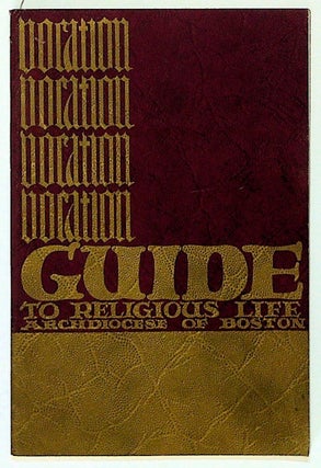 Item #34295 Guide to the Religious Life. Archdiocese of Boston