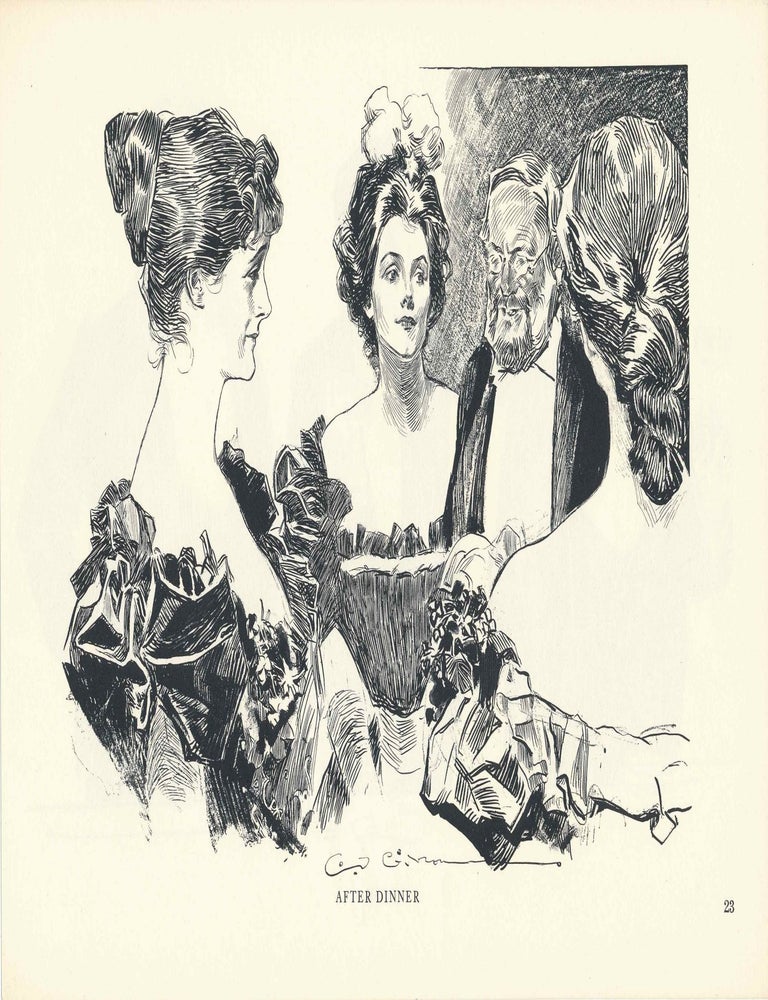Item #34488 "After Dinner" print. Charles Dana Gibson.
