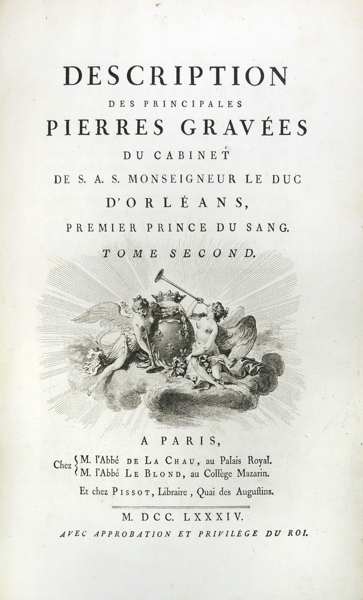Description des Principales Pierres Gravées du Cabinet de S.A.S.