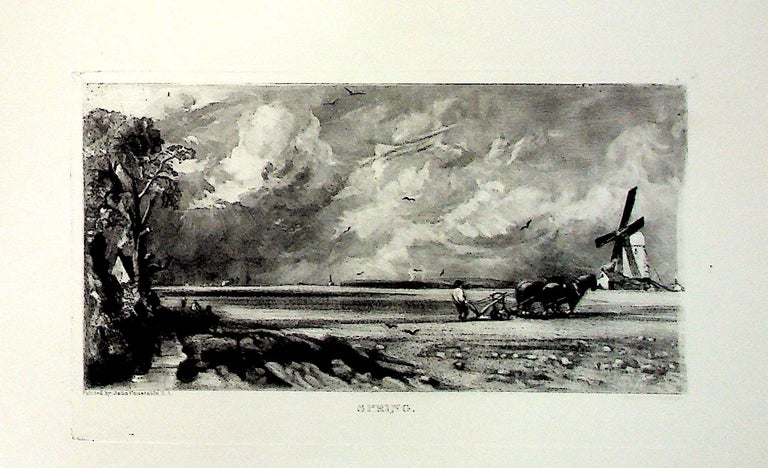 Item #34866 Plate - "Spring" from English Landscape Scenery. A Series of Forty Mezzotinto Engravings on Steel from Pictures Painted by John Constable, R.A. David Lucas, John Constable.