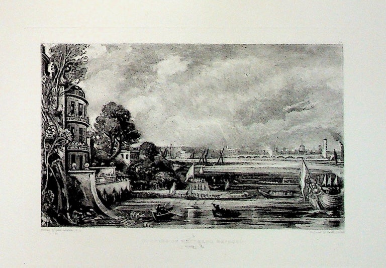 Item #34880 Plate - "Opening of Waterloo Bridge" from English Landscape Scenery. A Series of Forty Mezzotinto Engravings on Steel from Pictures Painted by John Constable, R.A. David Lucas, John Constable.