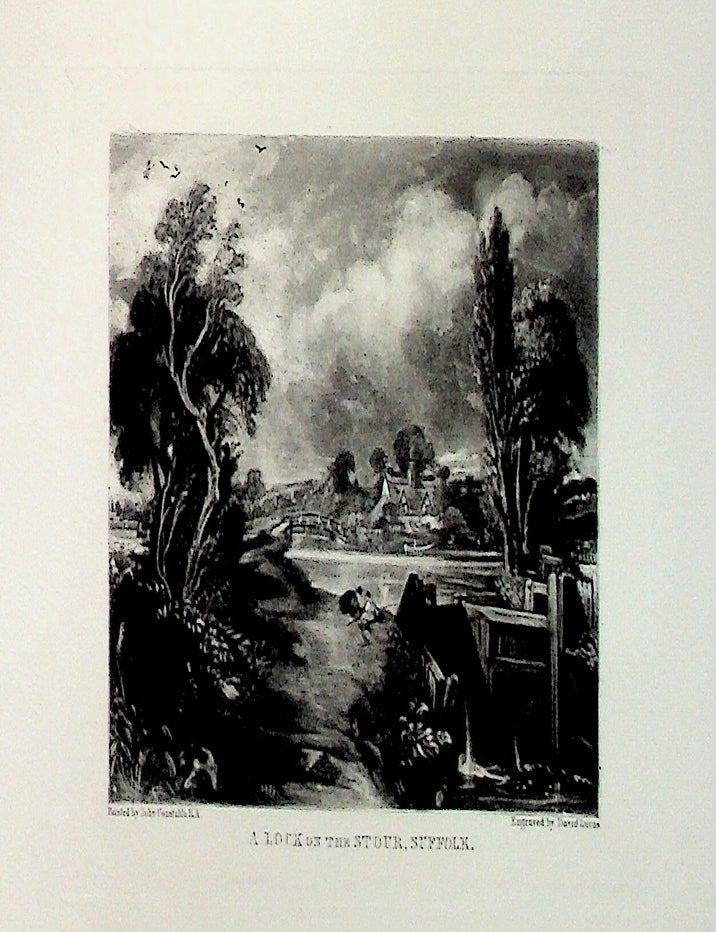Item #34881 Plate - "Lock on the Stour, Suffolk" from English Landscape Scenery. A Series of Forty Mezzotinto Engravings on Steel from Pictures Painted by John Constable, R.A. David Lucas, John Constable.