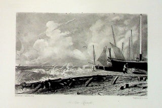 Item #34898 Plate - "A Sea Beach" from English Landscape Scenery. A Series of Forty Mezzotinto...