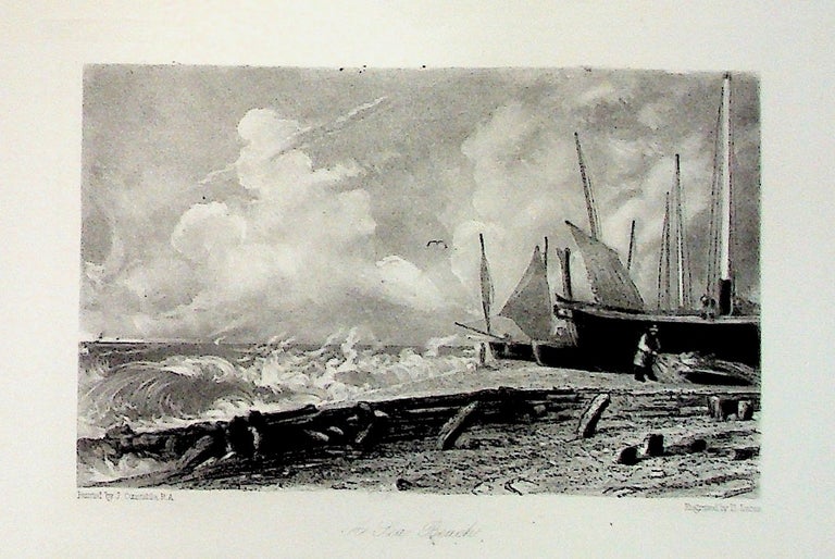 Item #34898 Plate - "A Sea Beach" from English Landscape Scenery. A Series of Forty Mezzotinto Engravings on Steel from Pictures Painted by John Constable, R.A. David Lucas, John Constable.
