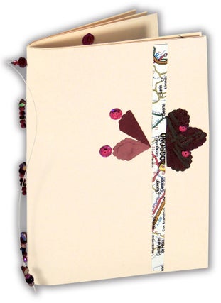 Item #35035 Decorated Cordenons paper book. Claire Jeanine Satin