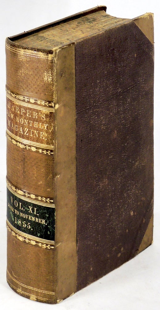 Item #35184 Harper's New Monthly Magazine. Volume XI (11) June to November 1855. Herman Melville, W M. Thackeray.