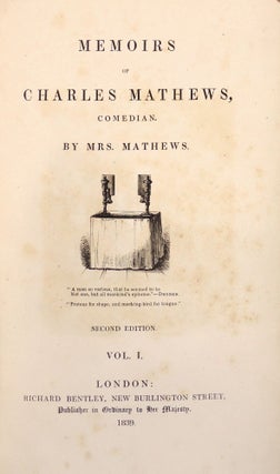 Memoirs of Charles Mathews, Comedian Four Volumes