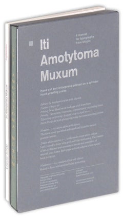 Item #35292 Iti Amotytoma Muxum. A Manual of Typography From Utopia. Romano Hänni