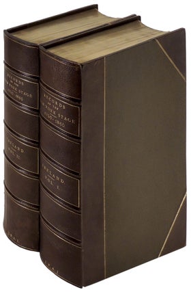 Item #35425 Records of the New York Stage, From 1750 to 1860 Two Volumes. Joseph N. Ireland