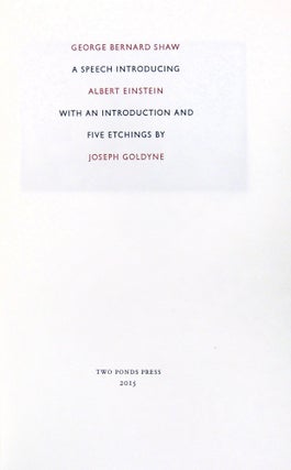 A Speech Introducing Albert Einstein