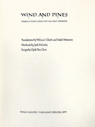 Wind and Pines: Translations from the Ancient Japanese