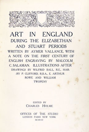 Art in England During the Elizabethan and Stuart Periods