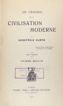 Les Origines de la Civilisation Moderne. 2 Tomes (volumes)
