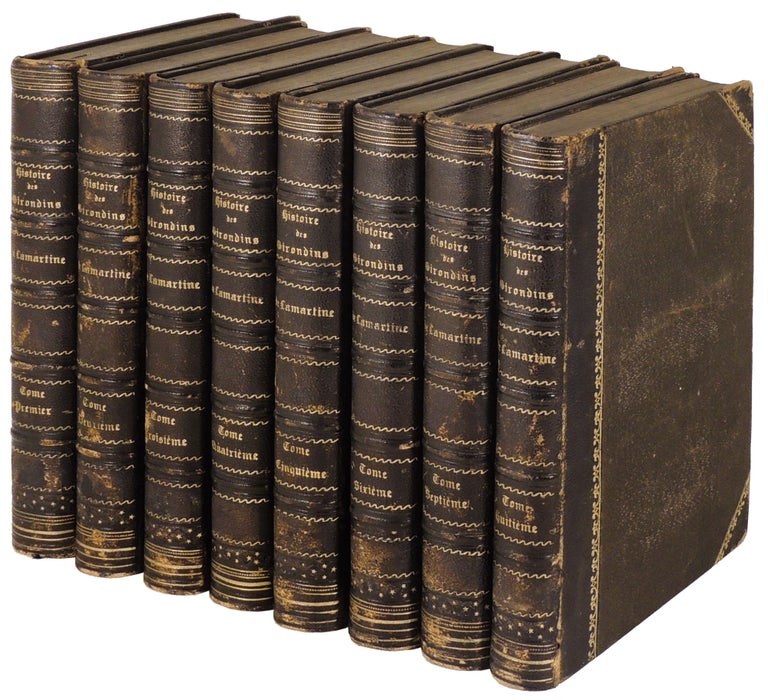 Item #36138 Histoire des Girondins. 8 Volumes. A. de Lamartine, Alphonse Marie Louis de Prat.